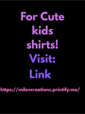 Kids Shirt Graphic Tee — Black with Purple & Pink Text